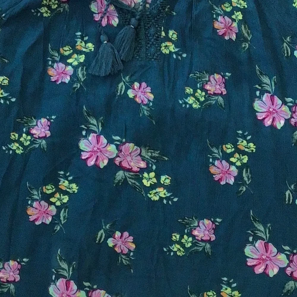 NWT Justice Floral Flare Sleeve Top Size XLARGE (16/18)